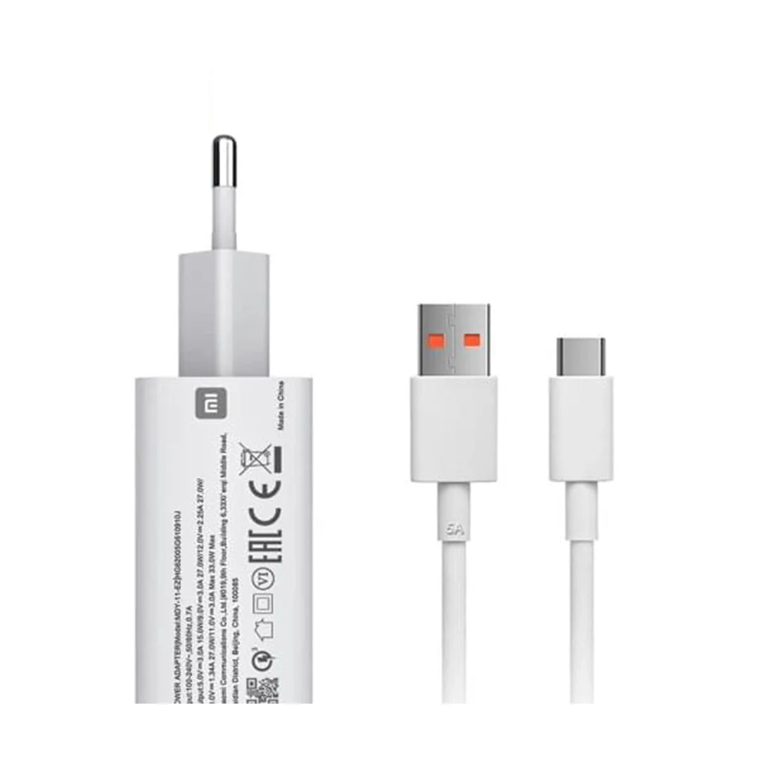 Комплект зарядное устройство и кабель Xiaomi 33W Charging Combo (Type-A) EU купить,NaN