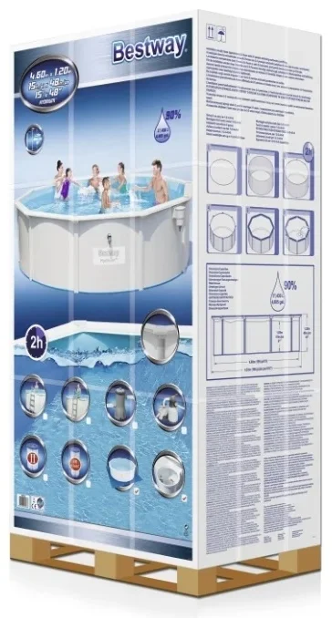 Бассейн каркасный Bestway Hydrium 56384 460 см белый - ForteMarket Бассейн каркасный Bestway Hydrium 56384 460 см белый купить,0
