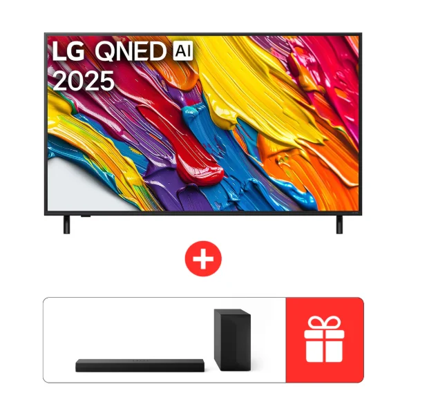 Телевизор LG 55QNED82A6B 55" + саундбар LG S60T чёрный