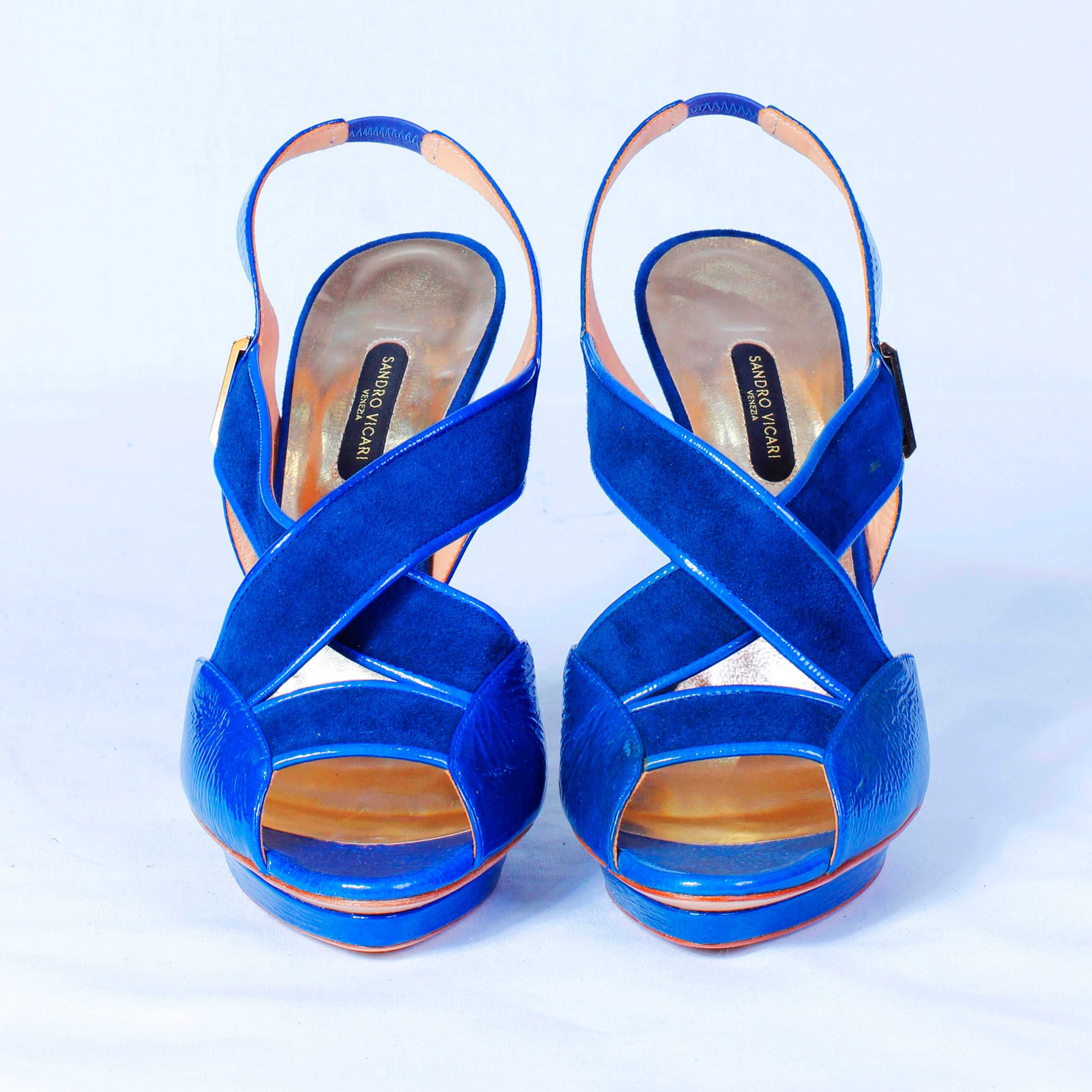Босоножки Sandro Vicari 7888 6 110 blue 38.5 купить,NaN