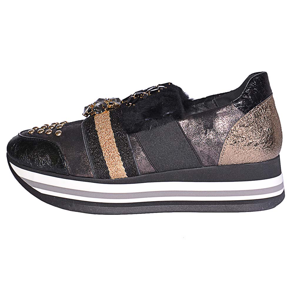 Слипоны Baldan 2909 black-golden 39