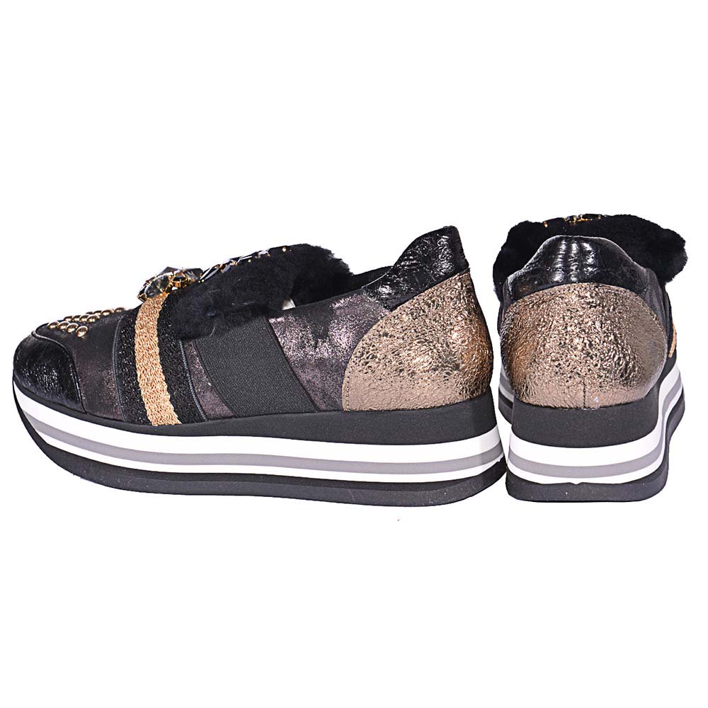 Слипоны Baldan 2909 black-golden 39 - ForteMarket Слипоны Baldan 2909 black-golden 39 купить,0