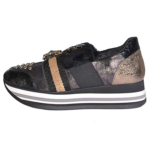 Слипоны Baldan 2909 black-golden 38