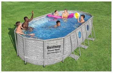 Бассейн каркасный Bestway Power Steel Swim Vista II 56716W, 549x273x122 см