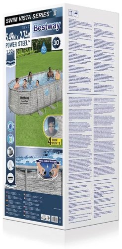 Бассейн каркасный Bestway Power Steel Swim Vista II 56716W, 549x273x122 см купить,0