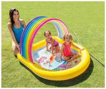 Бассейн надувной Intex Rainbow Arch 57156 NP, 147x130x33 см