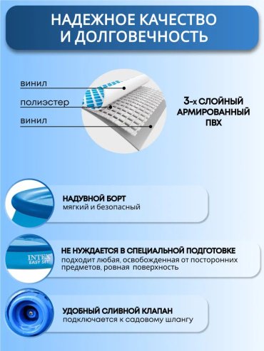 Бассейн надувной Intex Бассейн надувной, круглый 3853 л, Easy Set, 305x305x76 см - ForteMarket Бассейн надувной Intex Бассейн надувной, круглый 3853 л, Easy Set, 305x305x76 см купить,0