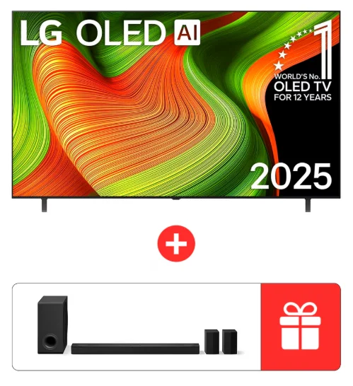 Телевизор 77" LG OLED77B5RLA OLED 4K UHD Brown Black + Звуковая панель  LG S80TR Black