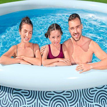 Бассейн надувной Bestway 57313, 457x457x84 см купить,NaN