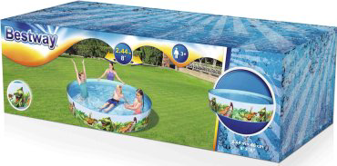 Бассейн жесткий Bestway Dinosaurous Fill 'N Fun 55001, 244x46 см