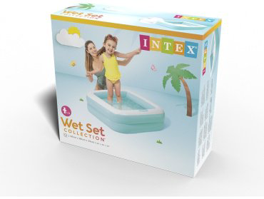 Бассейн надувной Intex 57100 голубой, 86x86x25 см купить,10500