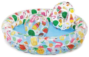 Бассейн надувной Intex Фрукты 59460 NP, 122x122x25 см