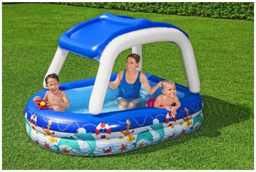 Бассейн надувной Bestway Sea Captain Family Pool 54370, 213x155x132 см купить,NaN