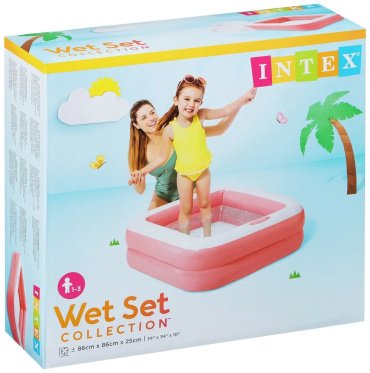 Бассейн надувной Intex 57100 NP, 86x86x25 см купить,0