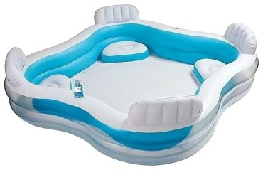 Бассейн надувной Intex Swim Center Family Lounge 56475, 229x229x66 см купить,NaN
