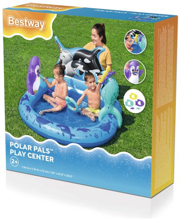 Бассейн надувной Bestway Polar Pals 53156, 134x131x20 см купить,NaN