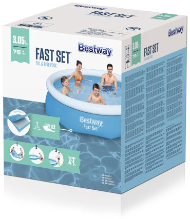 Бассейн надувной Bestway 57266 305x305x76 см купить,38000