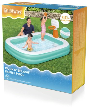 Бассейн надувной Bestway 54445, 251x168x40 см купить,NaN