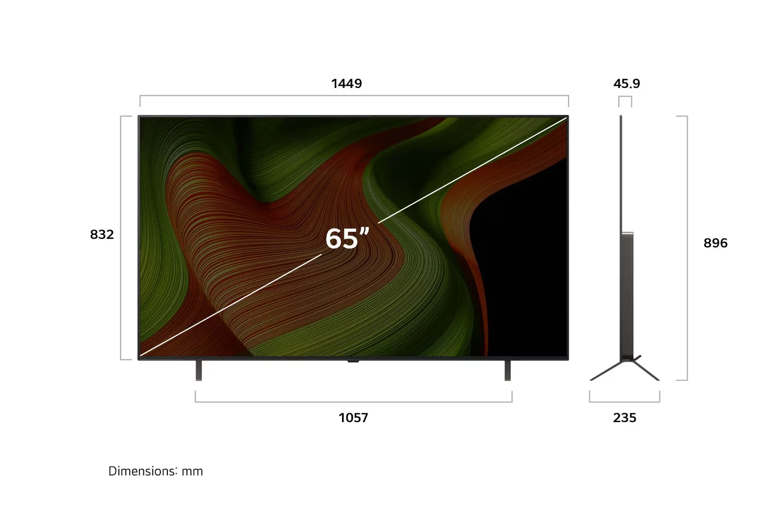 Телевизор 65" (165 см) LG OLED65B5RLA OLED UHD Brown Black купить,NaN