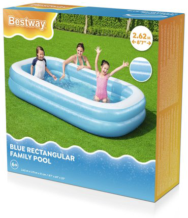 Бассейн надувной Bestway 54006, 262x175x51 см купить,NaN