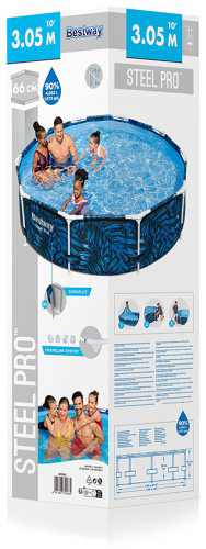Бассейн каркасный Bestway 56985, 305x305x66 см - ForteMarket Бассейн каркасный Bestway 56985, 305x305x66 см купить,37990