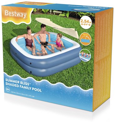 Бассейн надувной Bestway 54449, 254x178x140 см купить,NaN