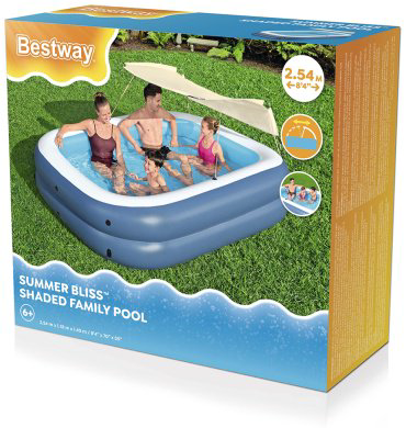 Бассейн надувной Bestway 54449, 254x178x140 см купить,NaN