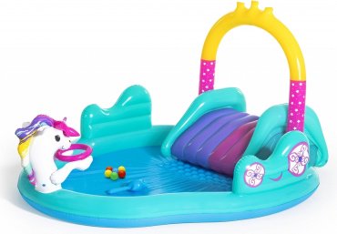 Бассейн надувной Bestway Magical Unicorn Carriage 53097, 274x198x137 см