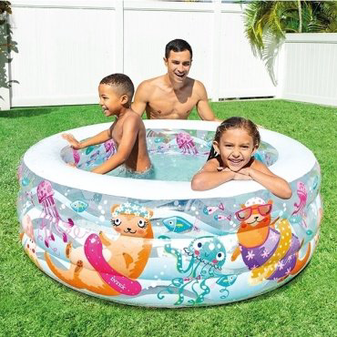 Бассейн надувной Intex Little Otter 58480 NP, 152x152x56 см купить,NaN
