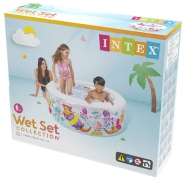 Бассейн надувной Intex Little Otter 58480 NP, 152x152x56 см купить,NaN