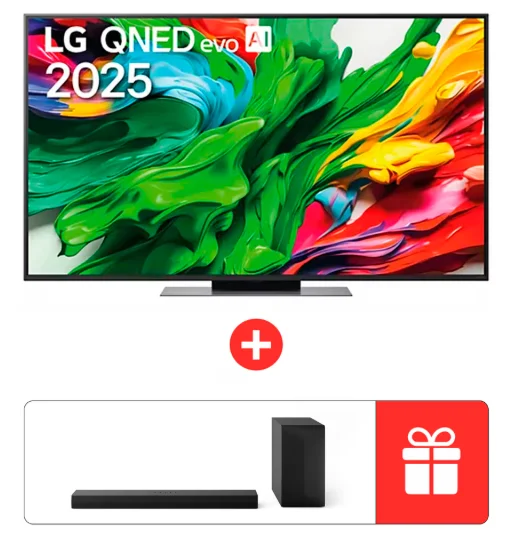 Телевизор 55" LG 55QNED86A6A QNED 4K UHD Black + Саундбар LG S60T Black