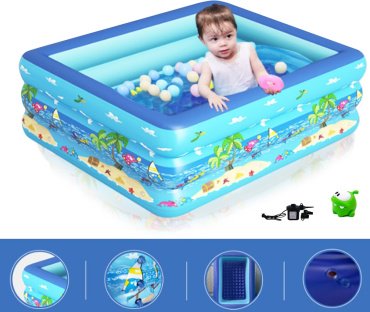 Бассейн надувной 396BASSYN210C, 210x139x55 см - ForteMarket Бассейн надувной 396BASSYN210C, 210x139x55 см купить,0