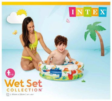 Бассейн надувной Intex 57106 NP, 61x61x22 см купить,NaN