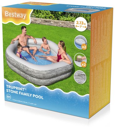 Бассейн надувной Bestway 54423, 213x206x53 см - ForteMarket Бассейн надувной Bestway 54423, 213x206x53 см купить,0
