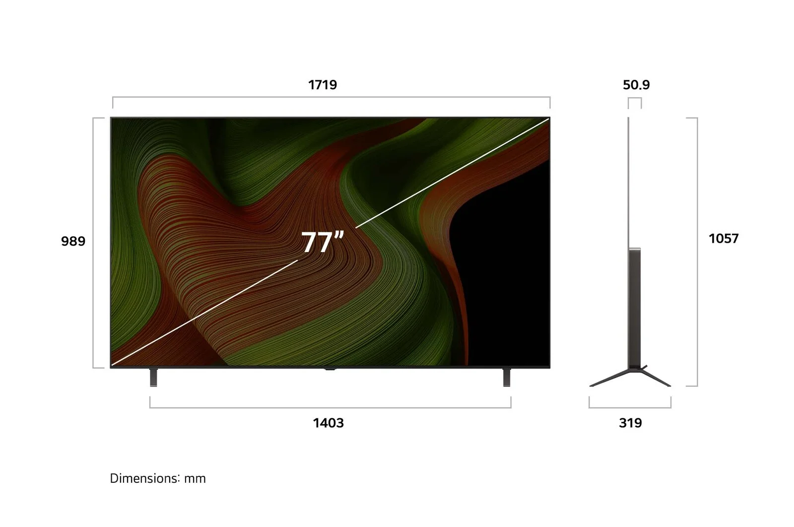Телевизор 77" (195 cм) LG OLED77B5RLA OLED 4K UHD Brown Black купить,NaN