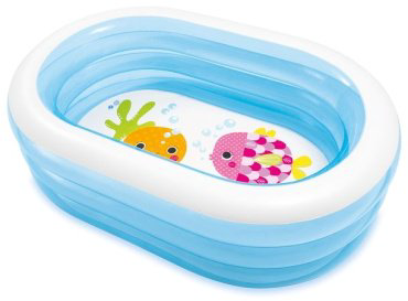 Бассейн надувной Intex Морские друзья 57482 NP, 163x107x46 см купить,NaN