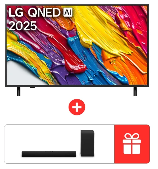 Телевизор 50″ LG 50QNED82A6B QNED 4K UHD Black + Саундбар LG S40T Black