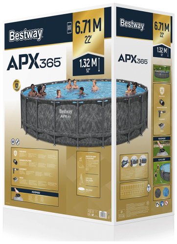 Бассейн каркасный Bestway 561JZ, 671x671x132 см - ForteMarket Бассейн каркасный Bestway 561JZ, 671x671x132 см купить,0