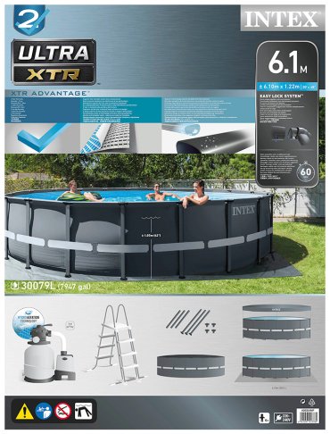 Бассейн каркасный Intex 26334 NP, 610x610x122 см - ForteMarket Бассейн каркасный Intex 26334 NP, 610x610x122 см купить,0