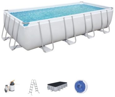 Бассейн каркасный Bestway Power Steel Rectangular 56466, 549x274x122 см