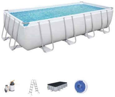 Бассейн каркасный Bestway Power Steel Rectangular 56466, 549x274x122 см