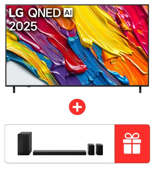 Телевизор LG 75" 75QNED82A6B QNED 4K UHD Black + Звуковая панель LG S70TR Black
