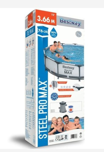 Бассейн каркасный Bestway 56706, 366x366x76 см купить,55971