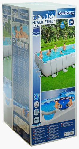 Бассейн каркасный Bestway 1693638, 732x366x132 см - ForteMarket Бассейн каркасный Bestway 1693638, 732x366x132 см купить,0