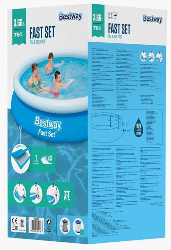 Бассейн надувной Bestway Fast Set 57274 5377л - ForteMarket Бассейн надувной Bestway Fast Set 57274 5377л купить,0