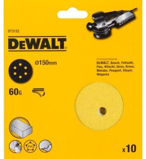 Шлифовальный круг DeWALT DT3122 150 мм 10 шт