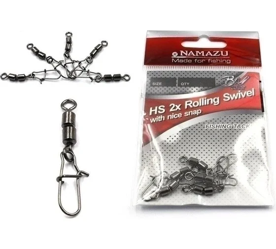 Вертлюг Namazu HS 2X Rolling Swivel With Nice Snap BN 10 8кг 10шт