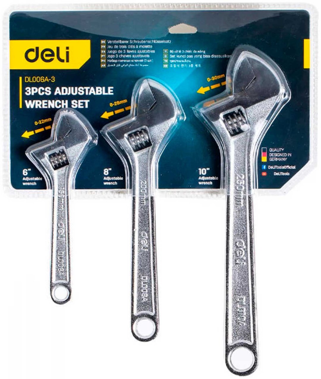 Ключ разводной DELI EDL006A-3