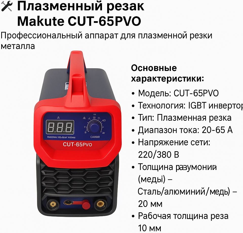 Makute инвертор для плазменной резки CUT 65 PVO купить,NaN