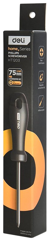 DELI отвертка EHT1203 PH0х75 мм